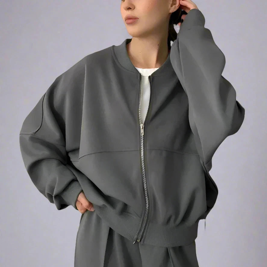 Oversized Zipper Jogger Set